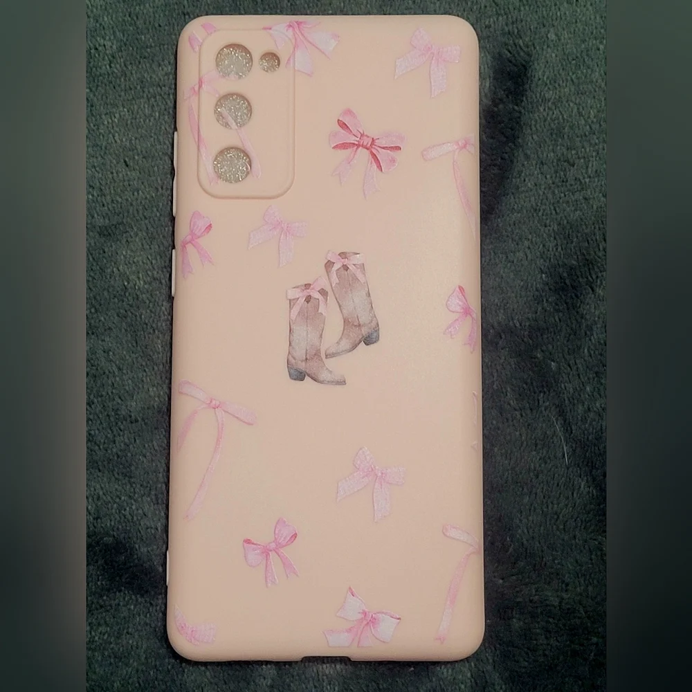2 Pack Western Cowgirl Boots/Bows Phone Cases for Samsung Galaxy S20 FE 5G/S20